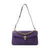 BVLGARI Serpenti Leather 2Way Chain Handbag in Purple Secondhand
