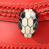 BVLGARI Serpenti Forever Patent Leather Chain Shoulder Bag in Red Secondhand