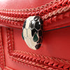 BVLGARI Serpenti Forever Patent Leather Chain Shoulder Bag in Red Secondhand