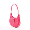 BVLGARI Serpenti Leather Shoulder Bag in Pink Secondhand