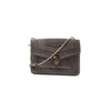 BVLGARI Serpenti Leather Chain Crossbody Bag in Gray Secondhand