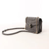 BVLGARI Serpenti Leather Chain Crossbody Bag in Gray Secondhand