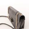 BVLGARI Serpenti Leather Chain Crossbody Bag in Gray Secondhand