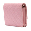 Secondhand Chanel CC Square Quilted Iridescent Caviar Wallet on Chain