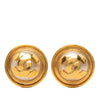 Chanel CC Gold Plated and Faux Pearls Clip On Earrings Secondhand