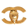 Chanel CC Gold Plated Strass Clip On Earrings Secondhand