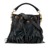 Secondhand Saint Laurent Small Calfskin Emmanuelle Fringe Bucket Bag