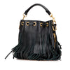 Secondhand Saint Laurent Small Calfskin Emmanuelle Fringe Bucket Bag