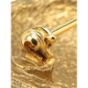 Chanel CC Gold Plated Round Brooch Secondhand