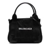 Balenciaga Denim Navy Cabas Satchel XS Secondhand