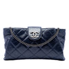 Chanel Quilted Glazed Calfskin Coco Pleats Chain Clutch Secondhand