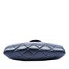 Chanel Quilted Glazed Calfskin Coco Pleats Chain Clutch Secondhand