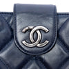 Chanel Quilted Glazed Calfskin Coco Pleats Chain Clutch Secondhand