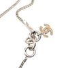 Chanel CC Brass Enamel and Strass Clover Pendant Necklace Secondhand