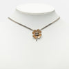 Chanel CC Brass Enamel and Strass Clover Pendant Necklace Secondhand