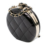 Secondhand Chanel Quilted Patent Round Mirror Chain Necklace