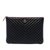 Chanel Medium CC Chevron Lambskin O Case Clutch Secondhand