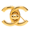 Secondhand Chanel CC Gold Plated Turn Lock Brooch