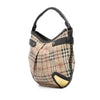 Burberry Haymarket Check Coated Canvas Hobo Bag Secondhand