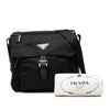 Prada Tessuto Zip Buckle Messenger Bag Secondhand
