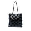 Chanel CC Quilted Patent North South Tote Secondhand