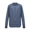 CC Collection Corneliani Dark Blue Patterned Shirt, Size 40 IT Secondhand
