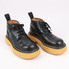 Bottega Veneta The Bounce Leather Short Boots in Black x Mustard, Size 39 EU Secondhand