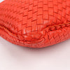 Bottega Veneta Intrecciato Hobo Leather Shoulder Bag in Red Secondhand