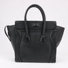 CELINE Luggage Micro Leather Handbag in Black Secondhand