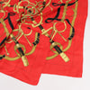Hermès Carré 90 " Eperon d'or" Silk handkerchief in Red Secondhand