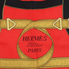 Hermès Carré 90 " Eperon d'or" Silk handkerchief in Red Secondhand