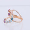 Collection Privée Diamond Ring in Multicolor K18PG 5.3g 129 S008 D026 Secondhand