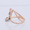 Secondhand Collection Privée Diamond Ring in Multicolor K18PG 5.3g 129 S008 D026