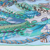 Hermès Carré 90 "PLUMES EN FETE" 100% Silk Scarf in Blue Secondhand