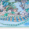 Hermès Carré 90 "PLUMES EN FETE" 100% Silk Scarf in Blue Secondhand