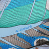 Hermès Carré 90 "PLUMES EN FETE" 100% Silk Scarf in Blue Secondhand