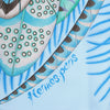 Hermès Carré 90 "PLUMES EN FETE" 100% Silk Scarf in Blue Secondhand