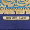Hermès Carré 90 "LA PRESENTATION" Silk handkerchief in Navy Blue Secondhand