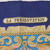 Hermès Carré 90 "LA PRESENTATION" Silk handkerchief in Navy Blue Secondhand