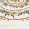 Hermès Carré 90 "LA PROMENADE DE LONGCHAMPS" 100% Silk Scarf in Ecru Secondhand