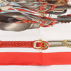 Hermès Carré 90 "ATTELAGE EN ARBALETE" Silk handkerchief in Red Secondhand