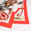 Hermès Carré 90 "ATTELAGE EN ARBALETE" Silk handkerchief in Red Secondhand