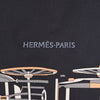 Hermès Carré 90 "COMPLICATION EQUESTRE" 100% Silk Scarf in Black Secondhand