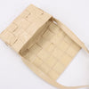 Bottega Veneta Maxi Intrecciato Cassette Leather Shoulder Bag in Beige Secondhand