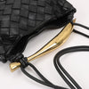 Bottega Veneta Intrecciato Sardines Leather Shoulder Bag in Black Secondhand