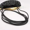 Bottega Veneta Intrecciato Sardines Leather Shoulder Bag in Black Secondhand