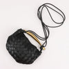 Bottega Veneta Intrecciato Sardines Leather Shoulder Bag in Black Secondhand