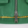 DSQUARED2 Green Leather Cape Jacket, Style S75AM0561, Size 38 Secondhand