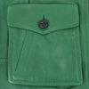 DSQUARED2 Green Leather Cape Jacket, Style S75AM0561, Size 38 Secondhand