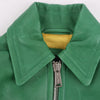 DSQUARED2 Green Leather Cape Jacket, Style S75AM0561, Size 38 Secondhand